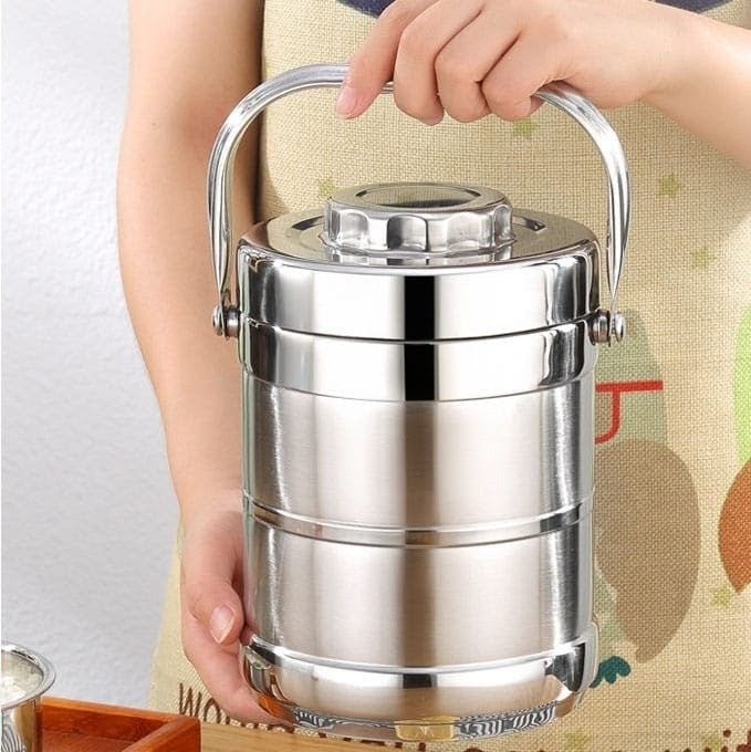 1.4L Stainless Steel 3-in-1 Food Flask Lunchbox