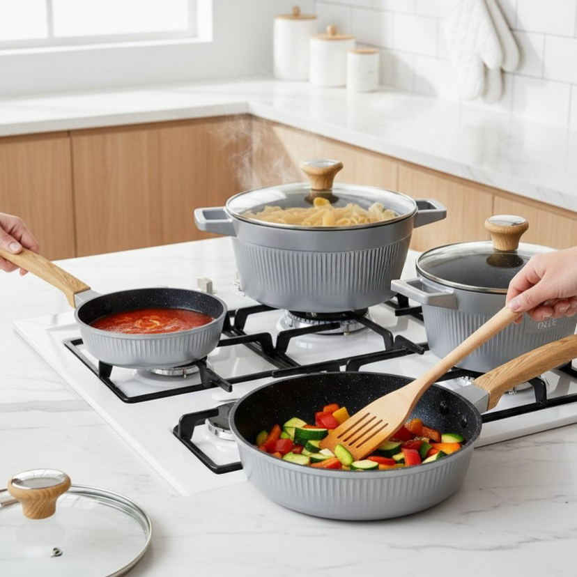 11-Piece Granite Cookware Set