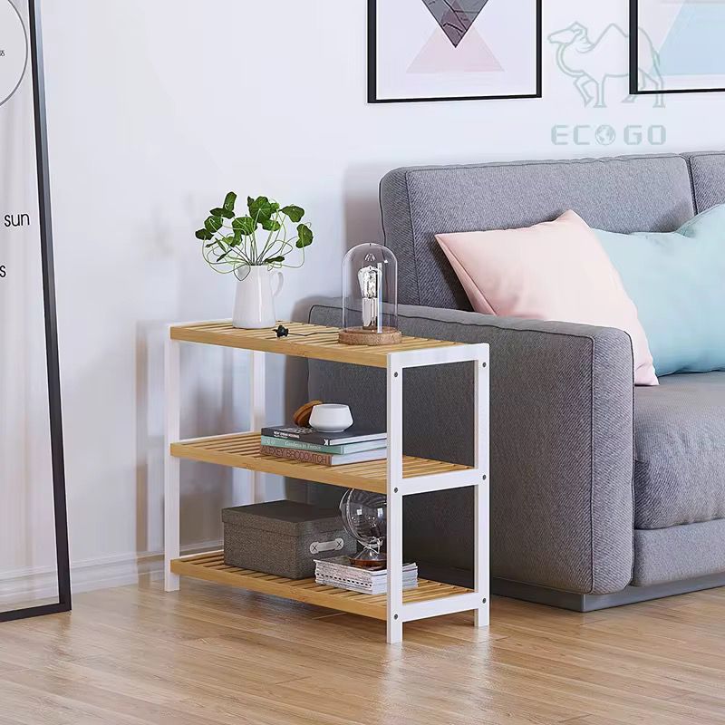 3-Layer bamboo shoe rack storage organizer for home use