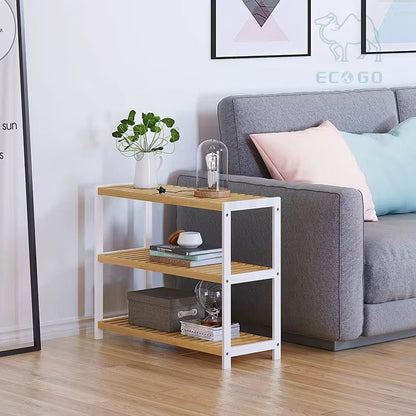 3-Layer bamboo shoe rack storage organizer for home use