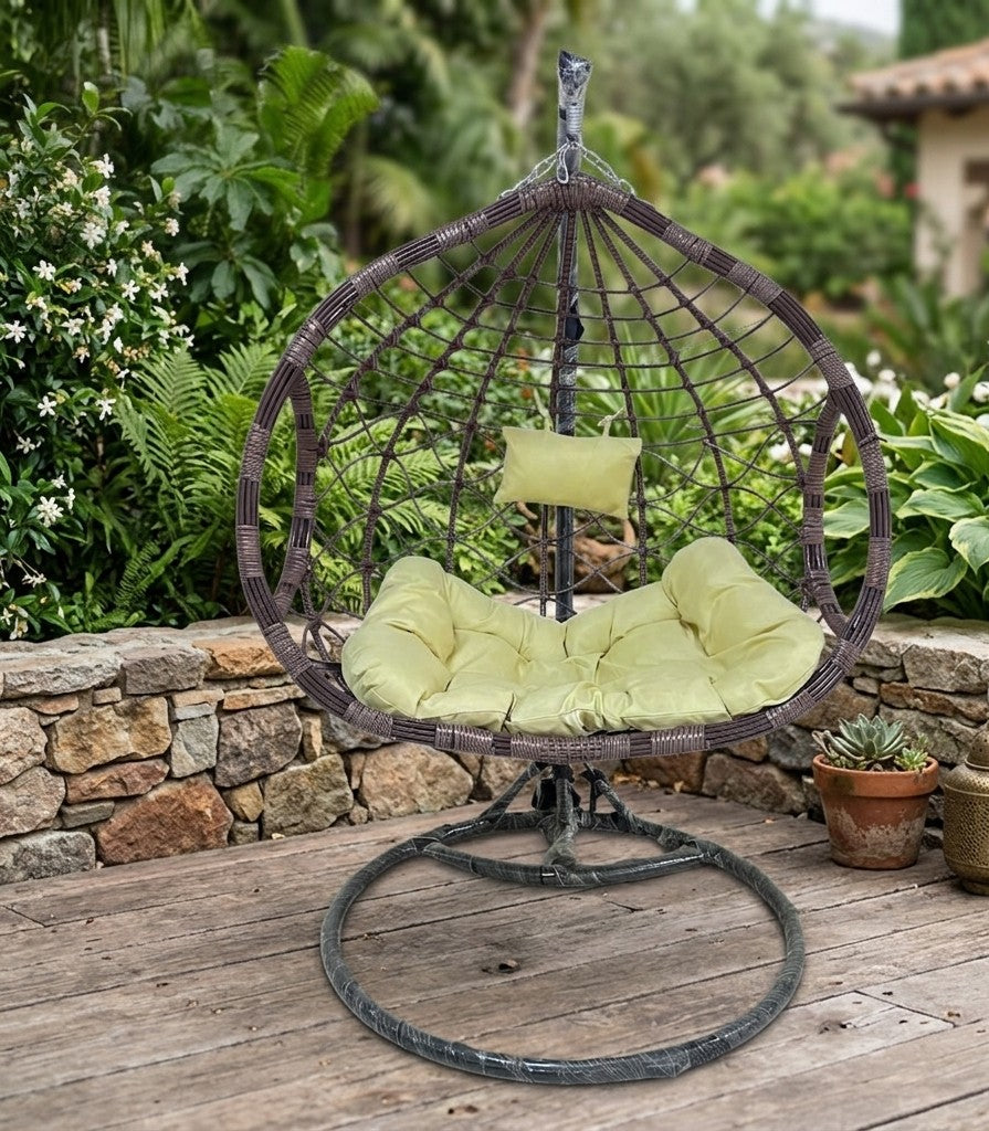 Two Seater Outdoor Hanging Egg Chair