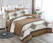 4-piece binded duvet set with duvet, bedsheet, and two pillowcases in size 6×7