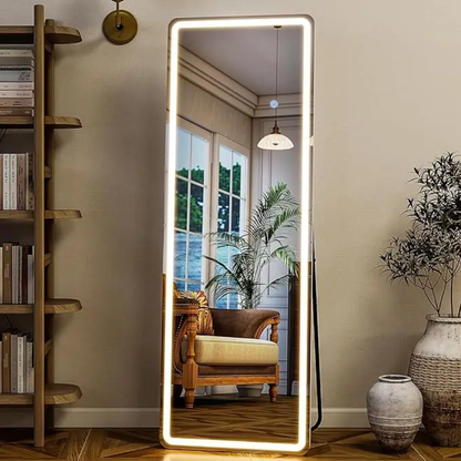 LED Mirror with Stand
Full-length LED mirror with stand and three adjustable light modes.