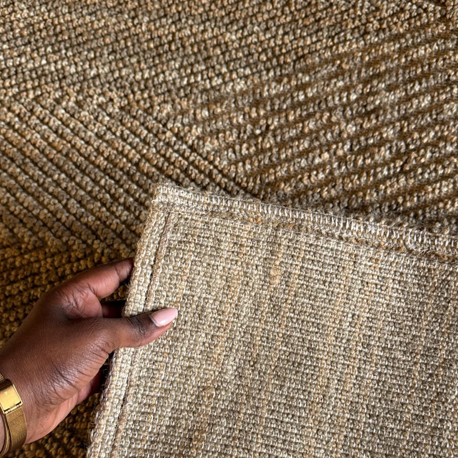 Timeless Woven Geometric Diamond Corridor Runner Rug - Beige Brown Chevron DesignKBLOOM04 #T26