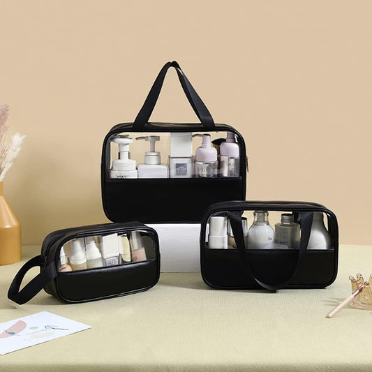 Multipurpose travel toiletry and cosmetic organizer, compact portable bag for toiletries and personal care items. 