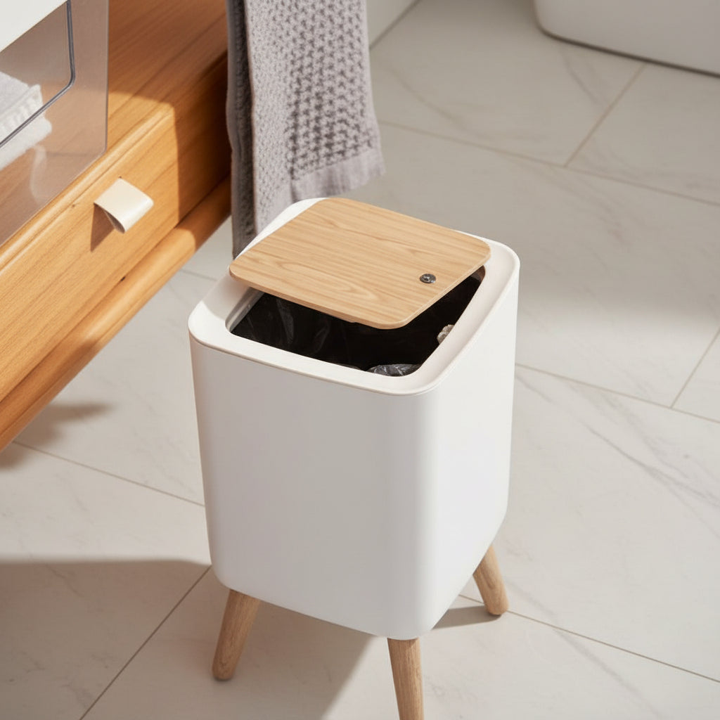 Nordic Rectangular Trash Bin with Lid