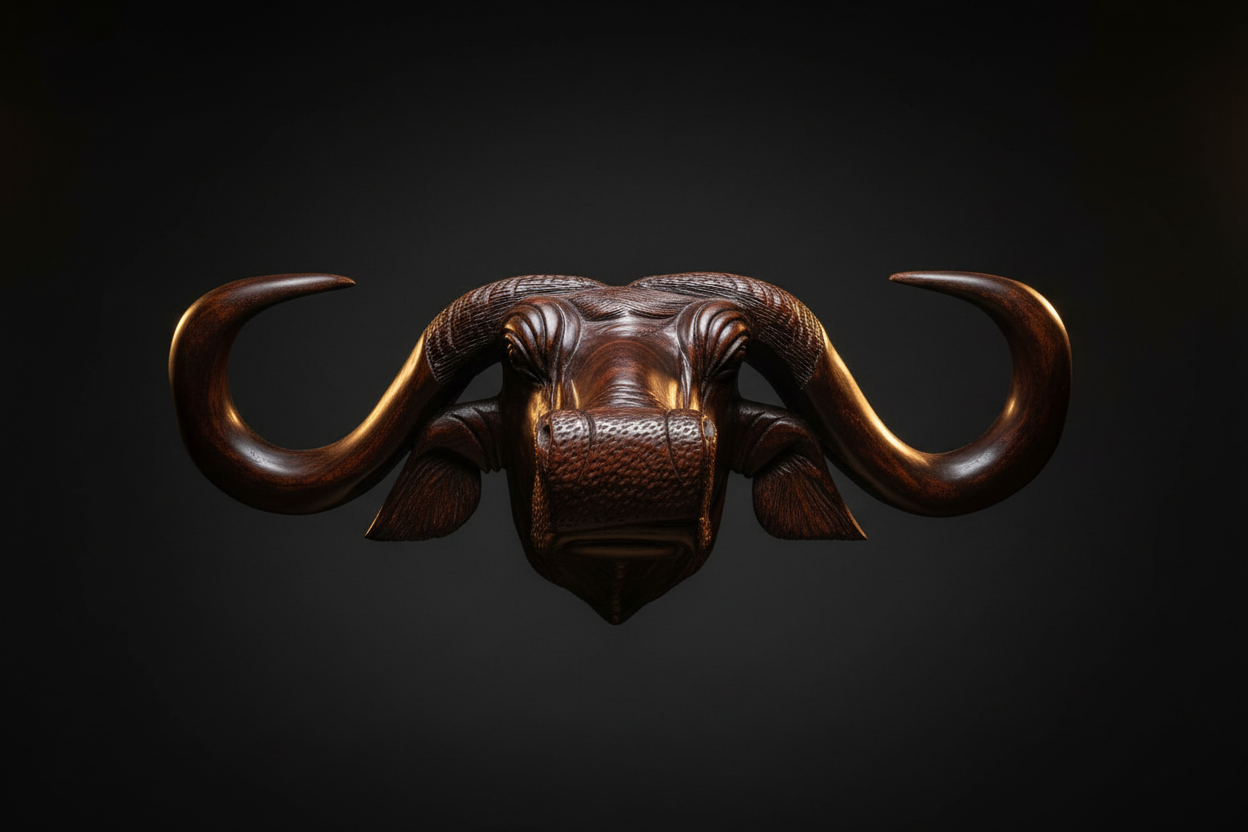 Brown Buffalo Head Wall Décor