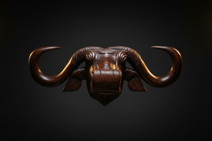Brown Buffalo Head Wall Décor