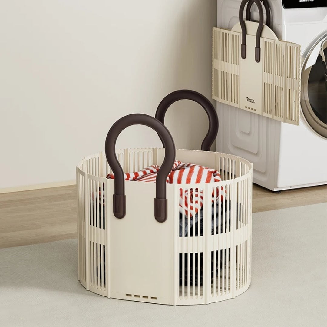 Foldable Laundry / Toy Basket with Handle