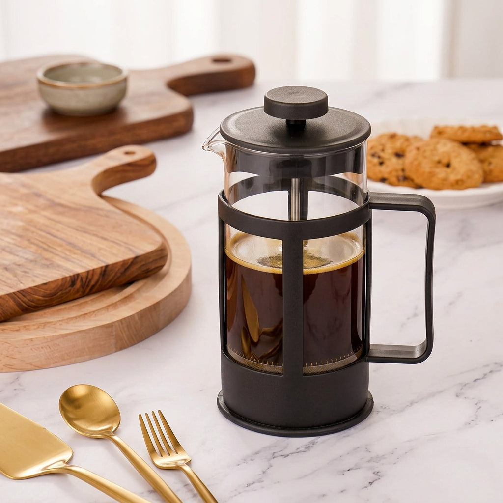 1000ml French Press Coffee Maker with Heat Resistant Borosilicate Glass and Stainless Steel Filter available in Nairobi, Kenya