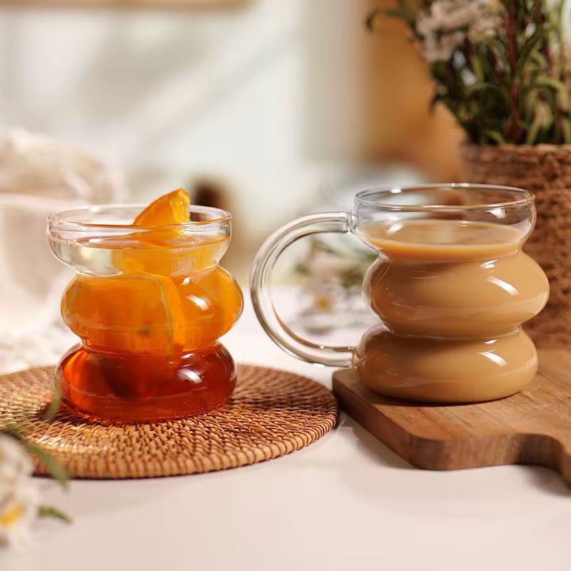 6Pcs Borosilicate Glass Cup With Handle