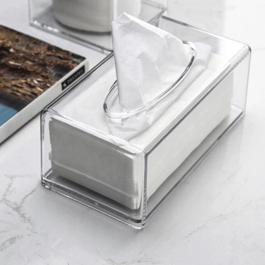 Transparent acrylic napkin holder 24×12×9 cm for organized and stylish table display