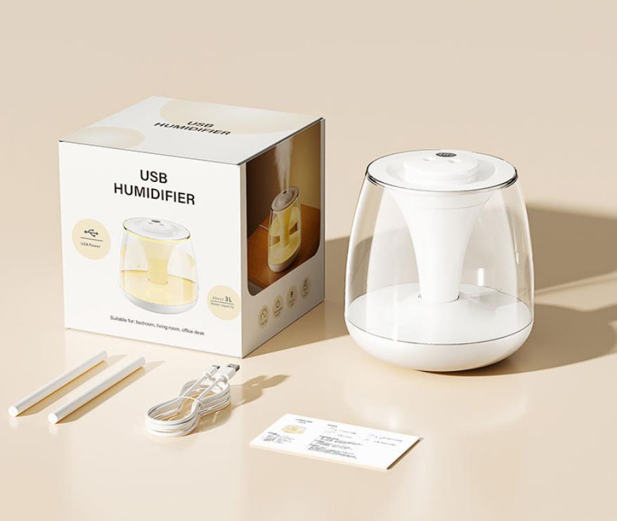 3L Humidifier With Free 12pcs Essential Oils