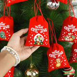 Christmas Velvet Candy / Gift Drawstring Bag