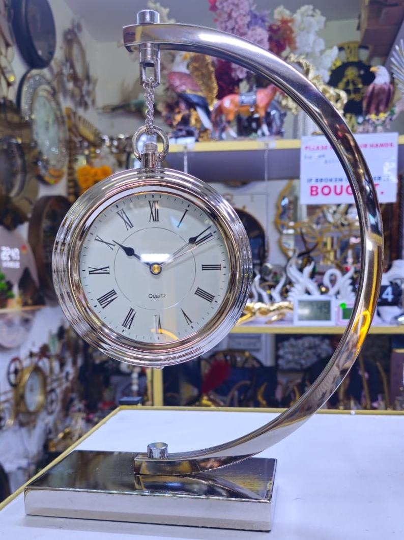 Silver Hanging Table Clock