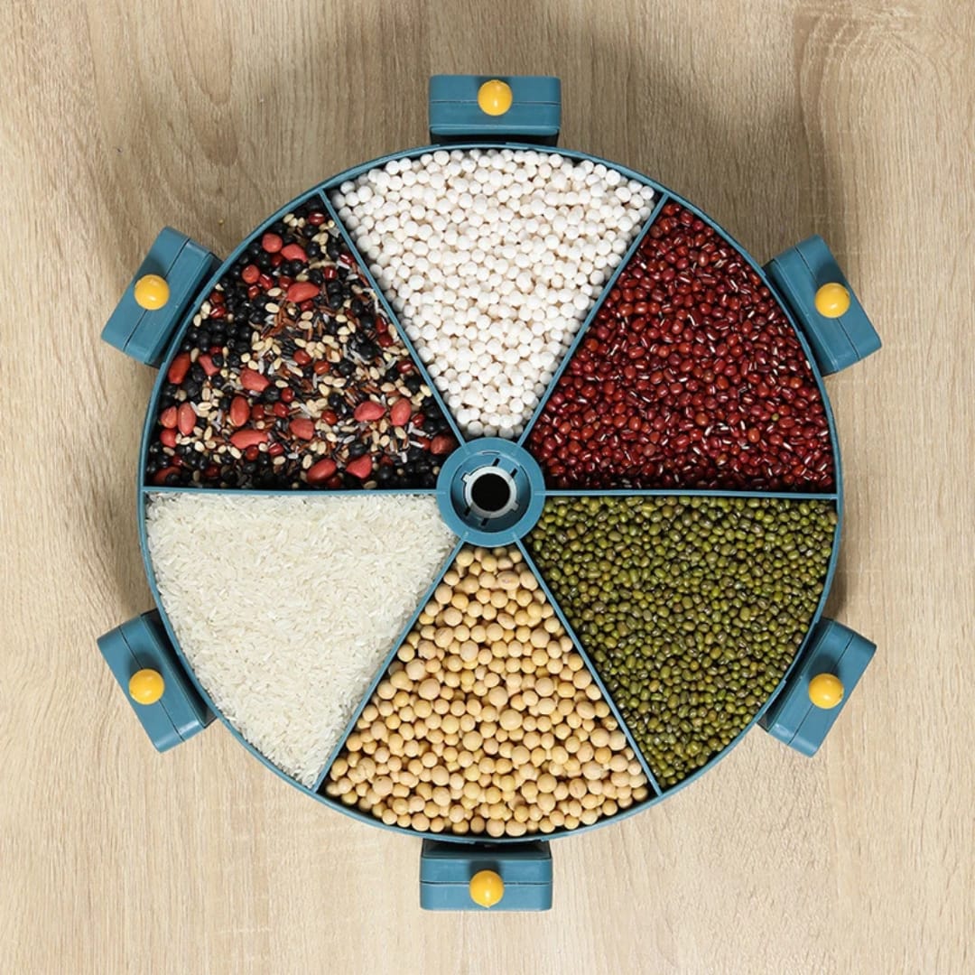 6 Grid Rotating Cereal Dispenser
