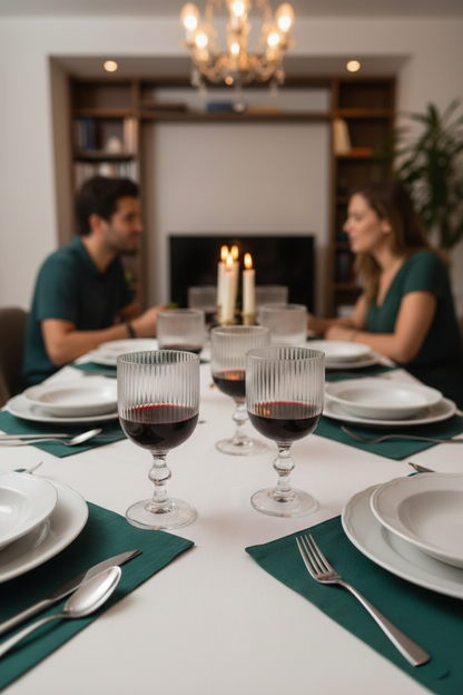 6Pcs Long Ribbed Glass – 350ml