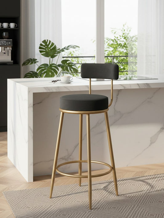 Modern barstools in white and black for home bar or kitchen seating