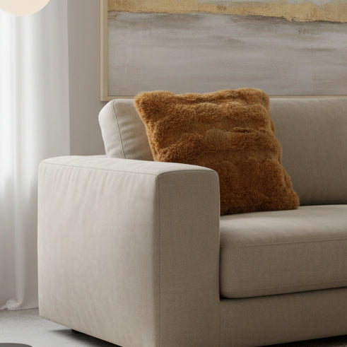 3pcs Rabbit Fur Cushion Covers