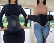 High-compression waist trainer corset with adjustable Velcro straps for shaping and posture support