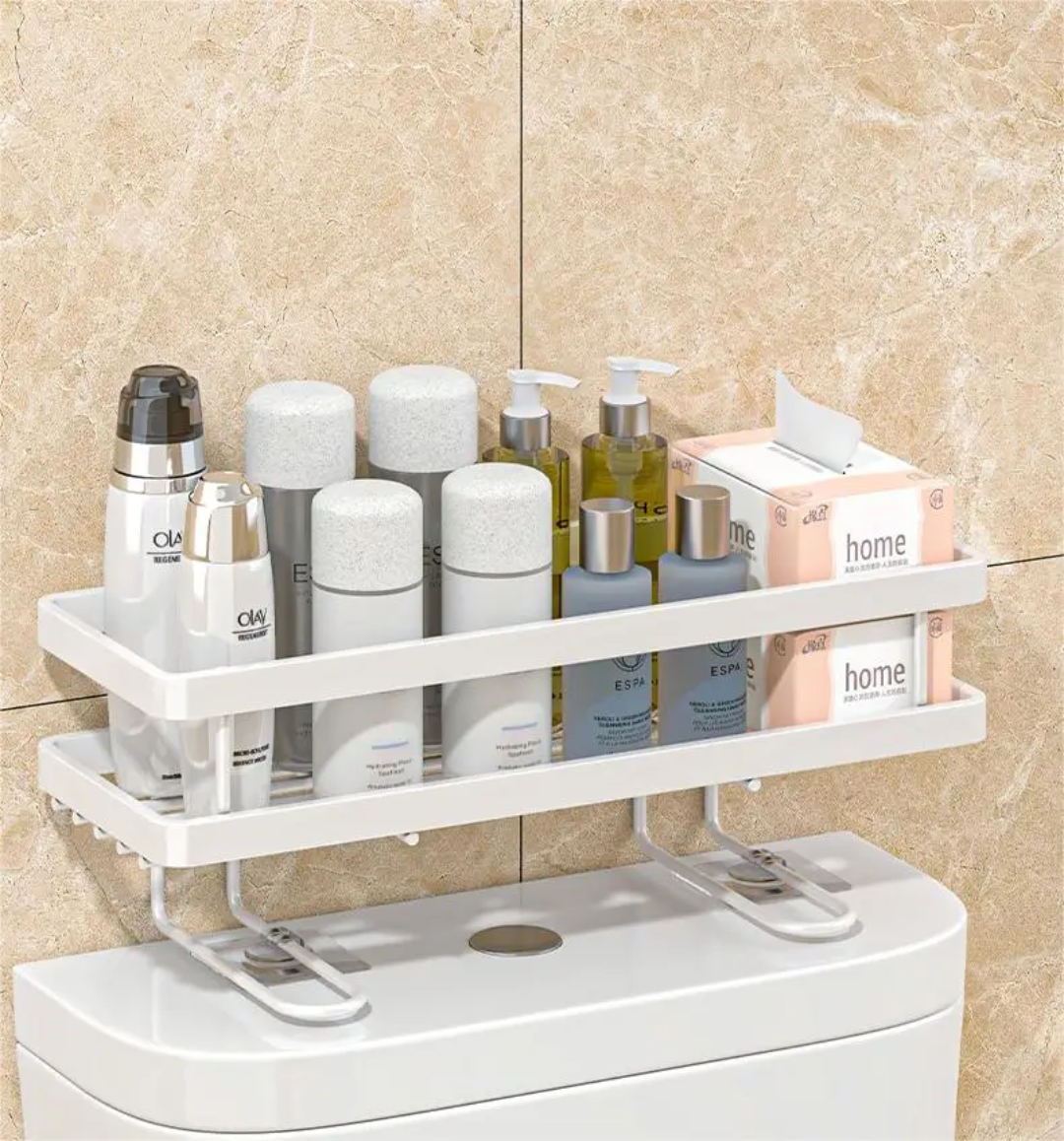 Single Layer Over-the-Toilet Rack