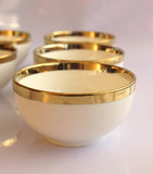 5-Inch Ceramic Bowl With Gold Line