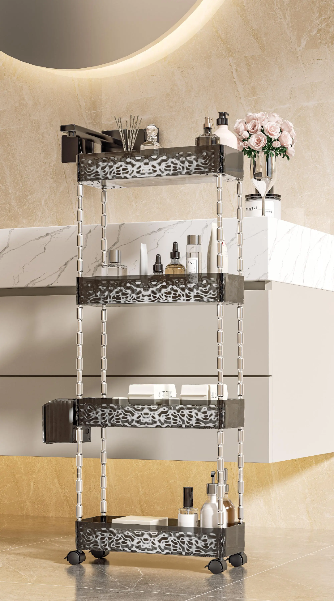 3-Tier Storage Cart with Wheels
