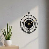3D Black Acrylic Round Digital Wall Clock