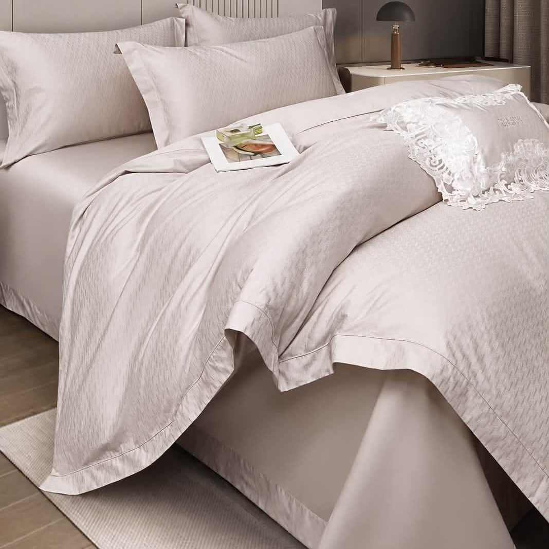 Cotton Jacquard Duvet Cover Set King Size