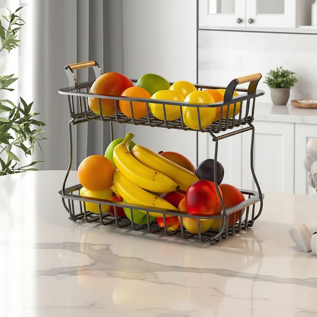 2 Tier Detachable Nordic Fruit & Vegetable Basket