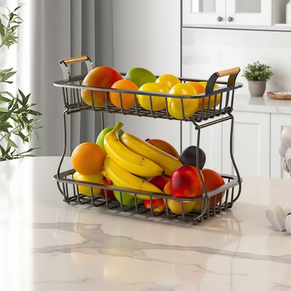 2 Tier Detachable Nordic Fruit & Vegetable Basket