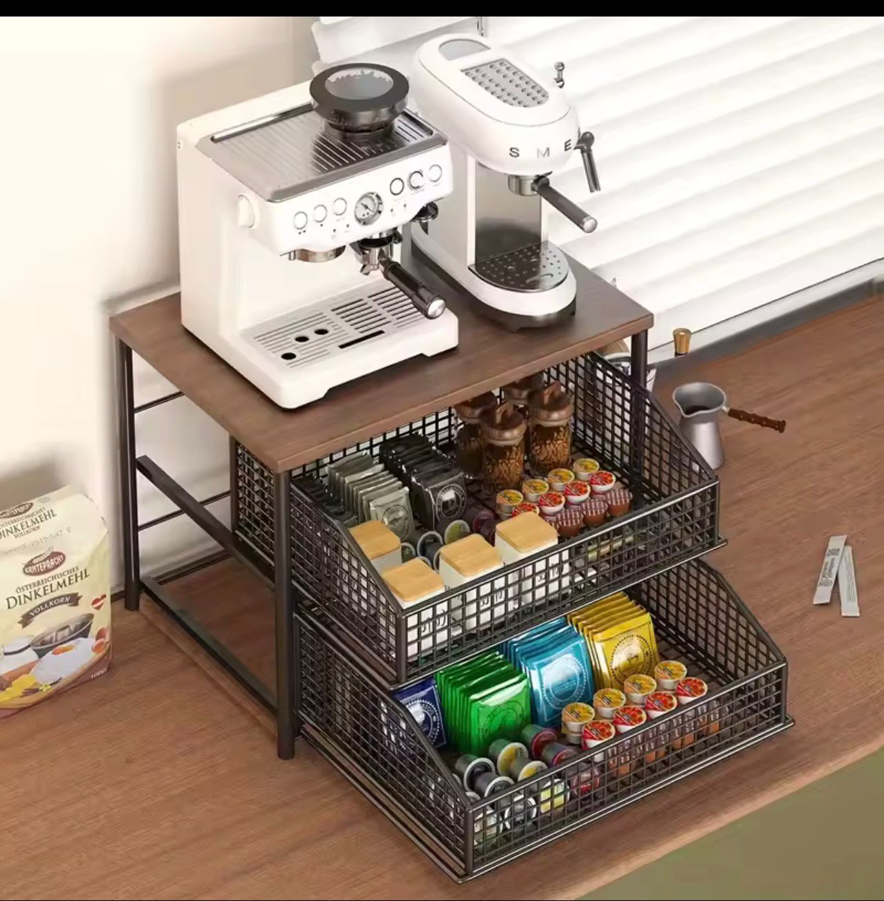 Kitchen Countertop Storage Rack with Drawers