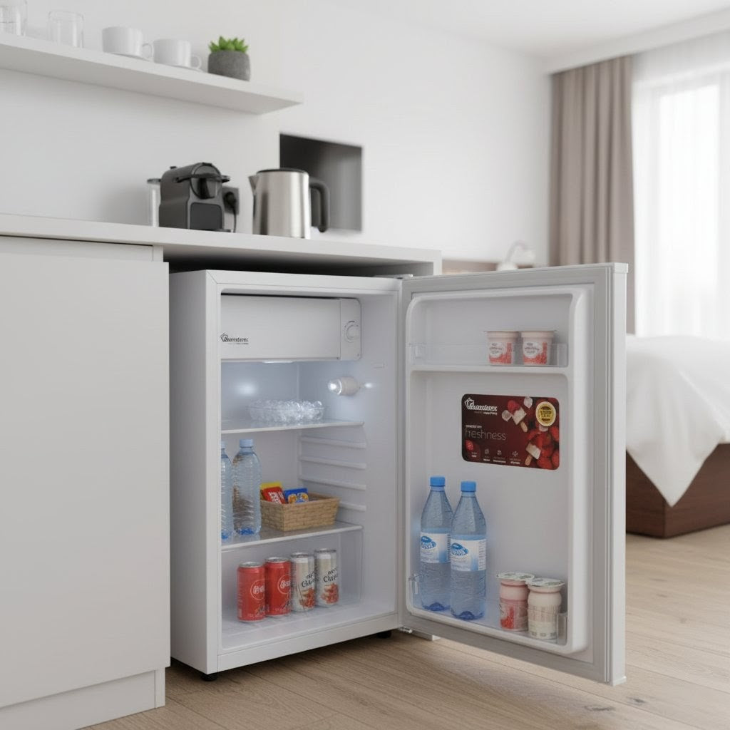 90L Single Door Direct Cool Fridge with Lock & Glass Shelf – RF/214