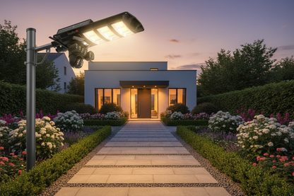 1000W Solar Street Light with 4G AI PTZ Triple Camera