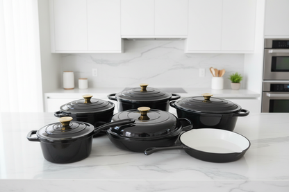 Enamel Cast Iron Cooking Pots Set