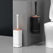Toilet brush with wall-mounted holder