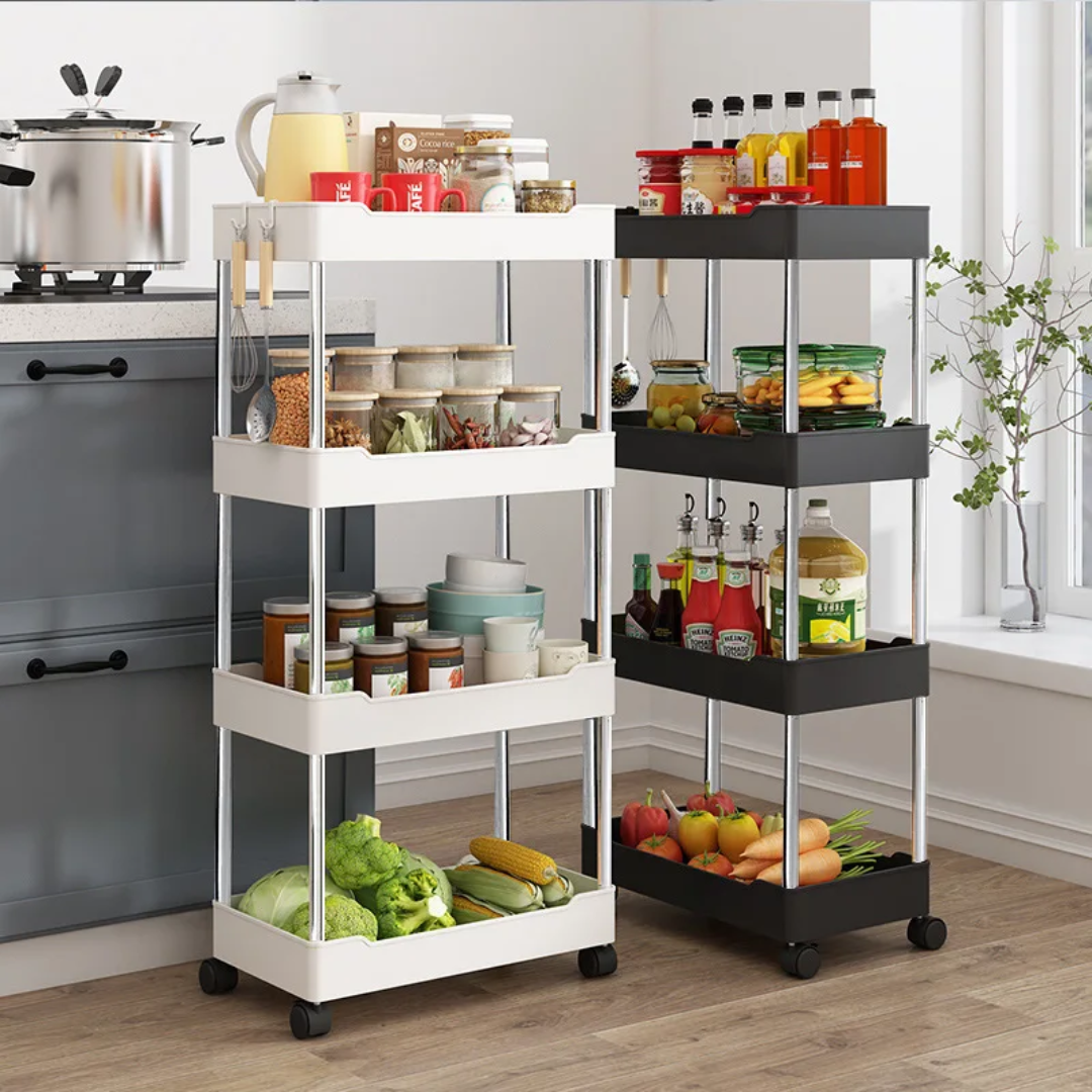 Multifunctional 4 Layer Trolley Rack