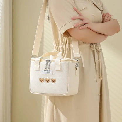 Canvas Crossbody Lunch Bag