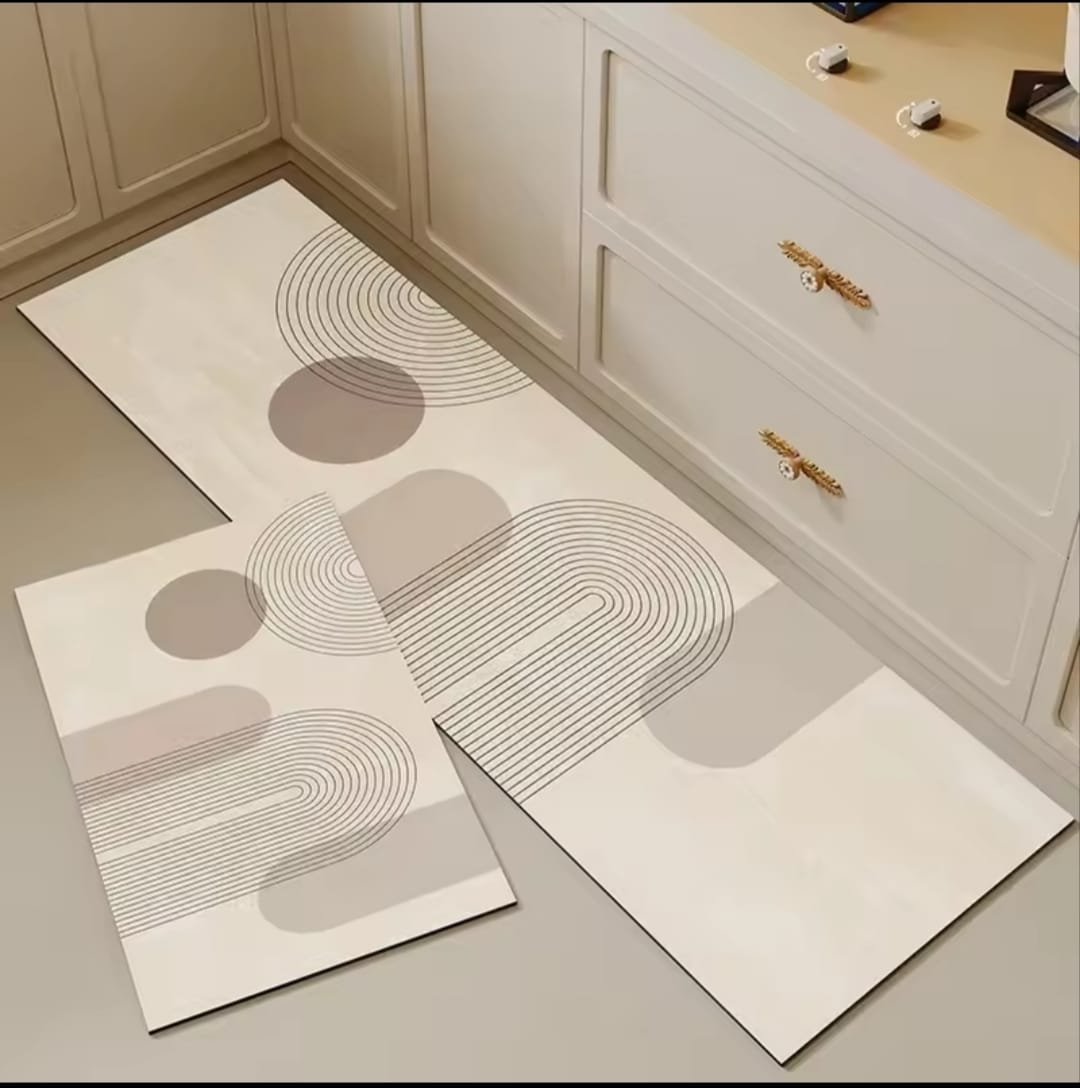 2 Piece Anti-Slip Kitchen Mat Set