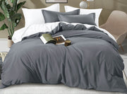 Double-sided duvet cover set for 6×7 bed including one duvet cover, one bedsheet, and four pillowcases. 🛏️