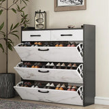 Bucket Flip Double Layered Shoe Rack
