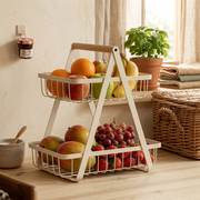2-Tier Removable Multifunctional Fruit Basket and Storage Shelf