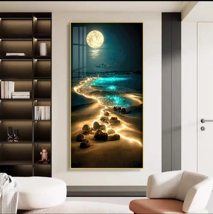 LED Wall Art with Digital Clock