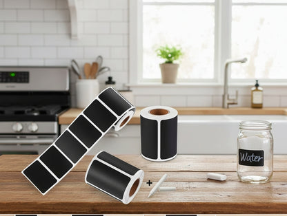Roll of pantry stickers with pen for labeling jars and containers