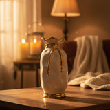 Ceramic Vase With Gold Detailing