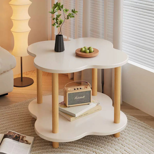 Wooden Flower Shape Side Table