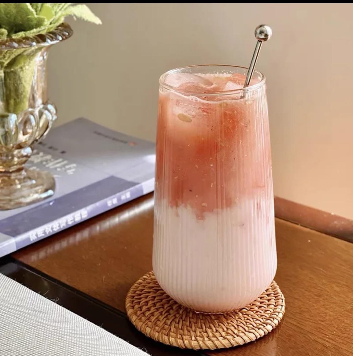 6Pcs Borosilicate Ribbed Glass