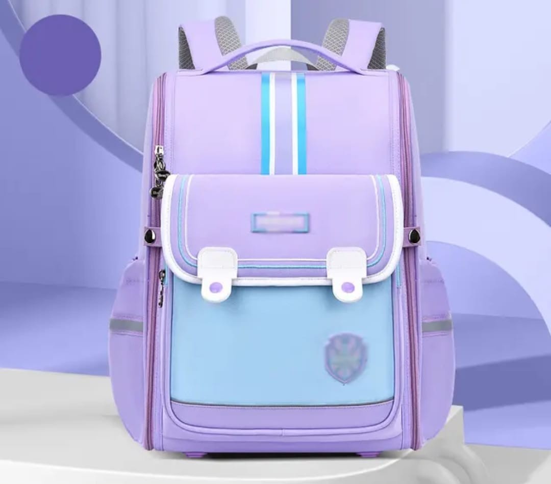 Heavy capacity school backpack made of Oxford fabric with zipper closure, suitable for students in grades 1–6
