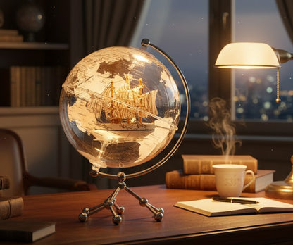 LED Globe with World Map
