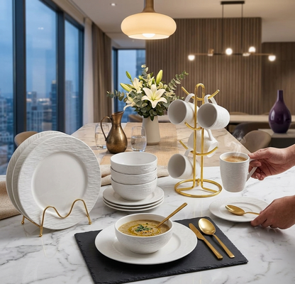 16 Piece Black Dinner Set